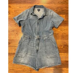 Scoop Denim Romper Women’s XL Medium Wash Western Street Style Casual